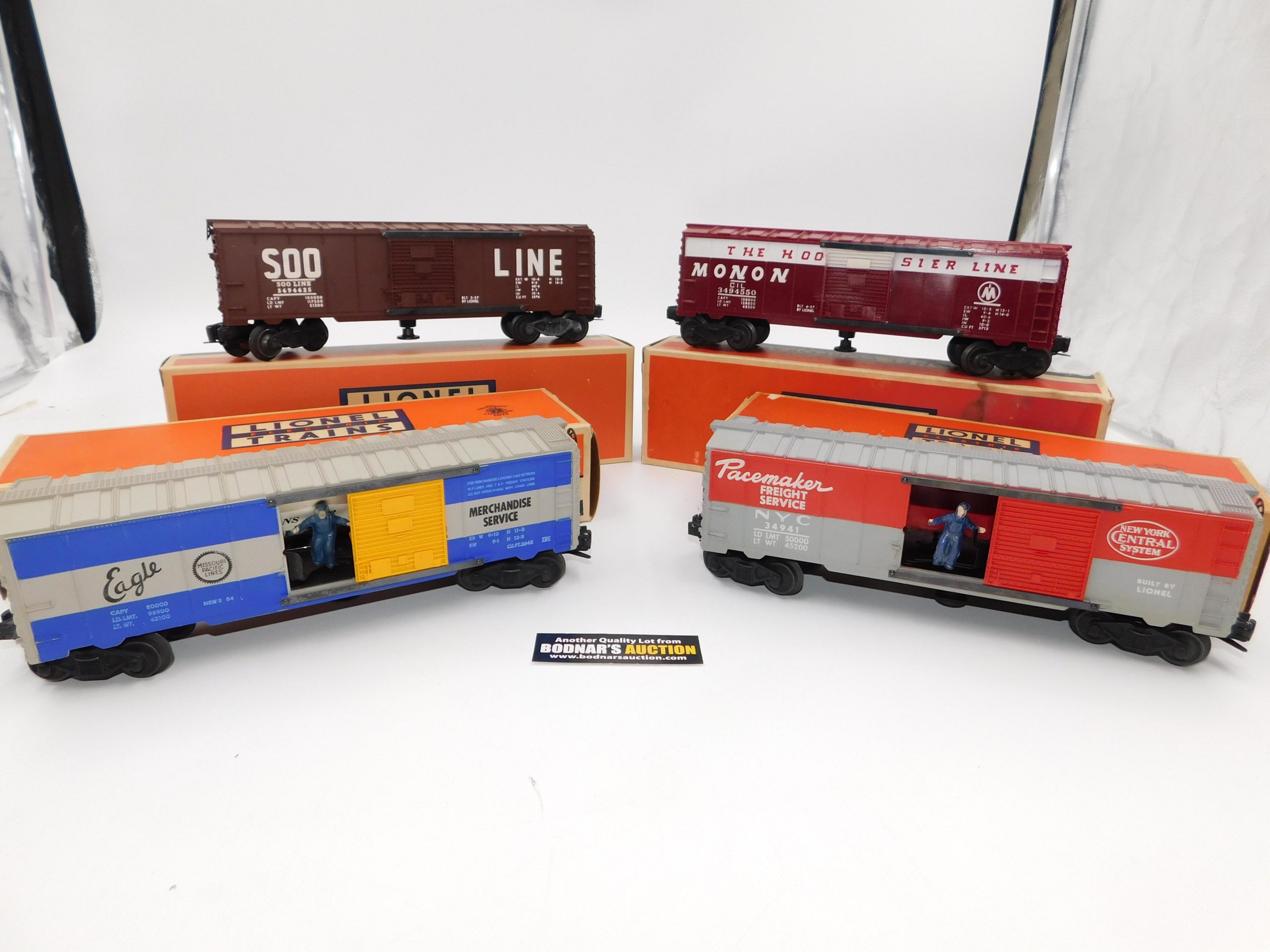 Lot Of 4 Lionel 027 Rolling Stock Trains - Bodnar's Auction ...